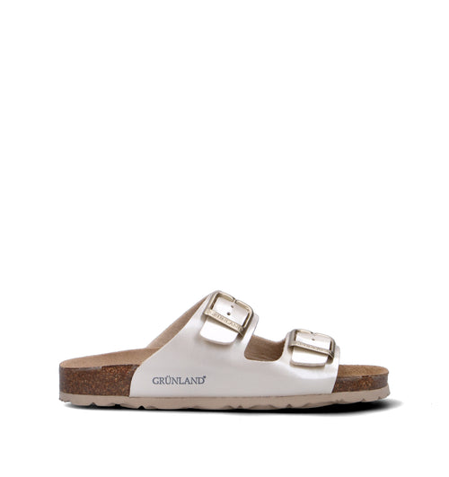 GRUNLAND Ciabatta donna platino