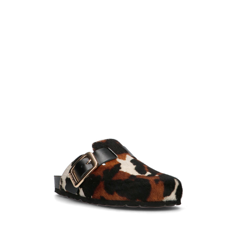 GRUNLAND Ciabatta donna marrone in cavallino