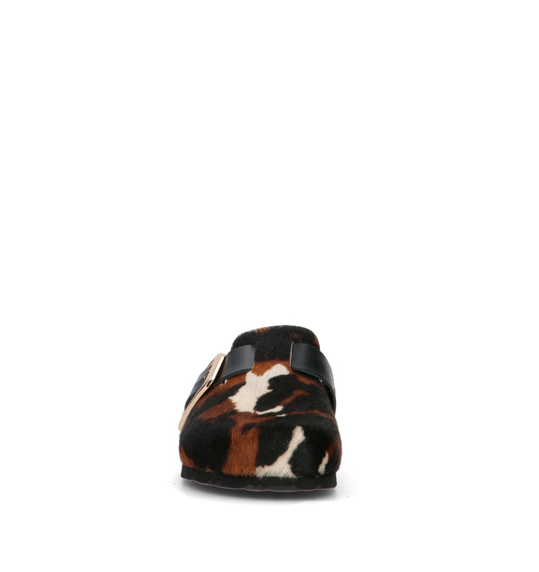 GRUNLAND Ciabatta donna marrone in cavallino