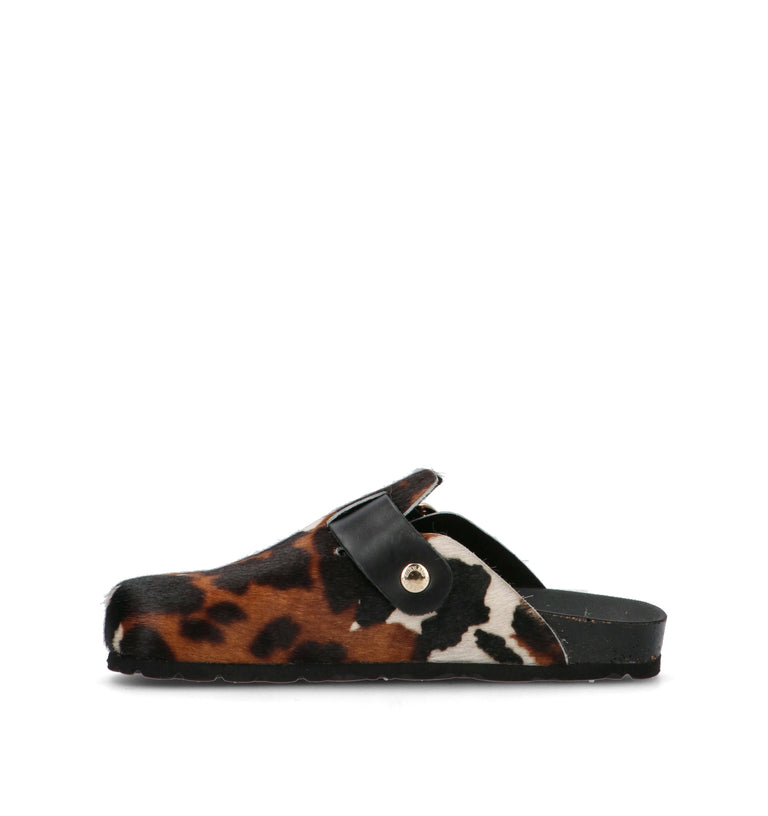 GRUNLAND Ciabatta donna marrone in cavallino