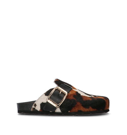 GRUNLAND Ciabatta donna marrone in cavallino