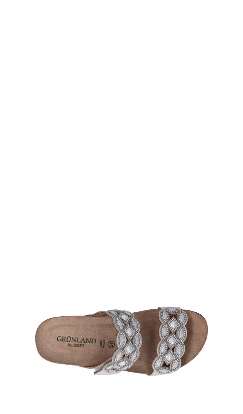 GRUNLAND Ciabatta donna bianca