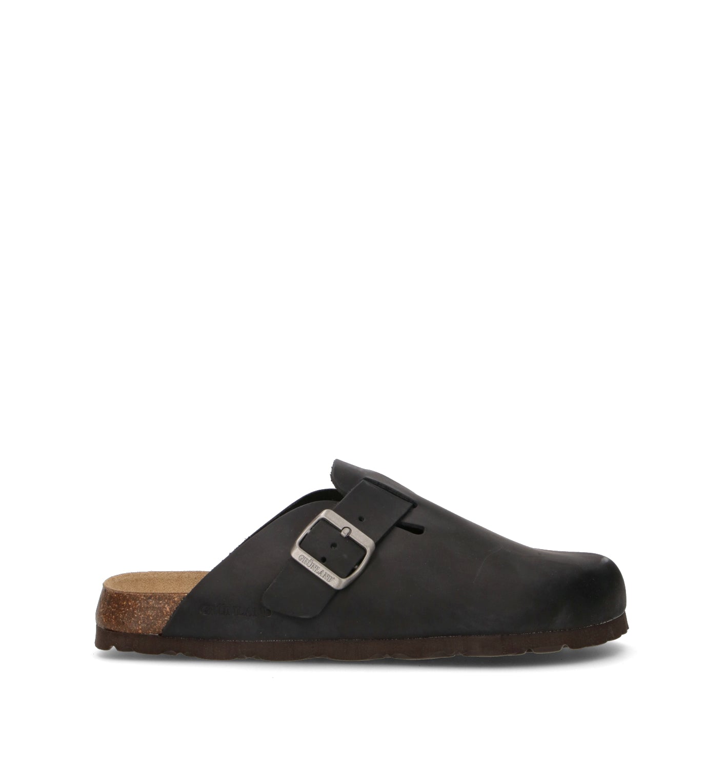 GRUNLAND Sabot uomo nera in pelle