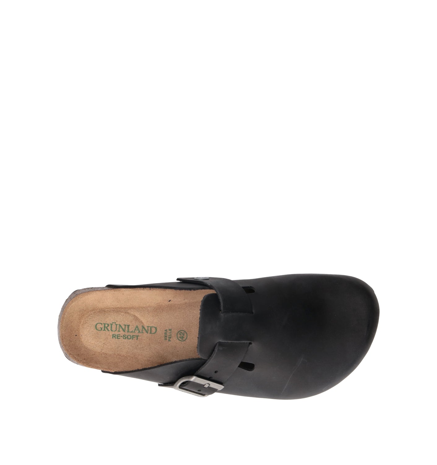 GRUNLAND Sabot uomo nera in pelle