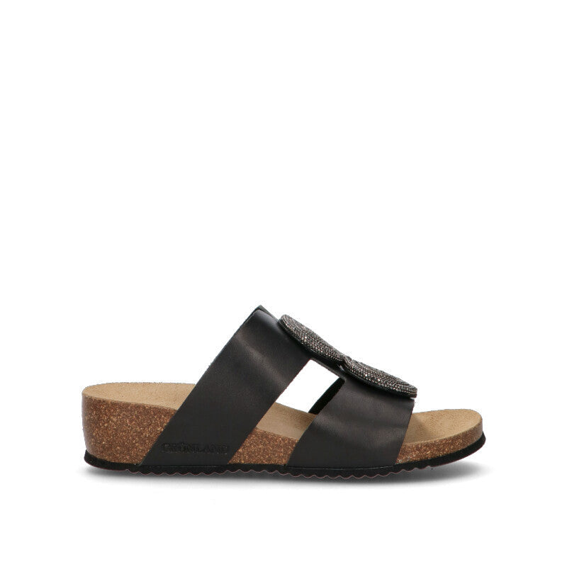 GRUNLAND Ciabatta donna nera