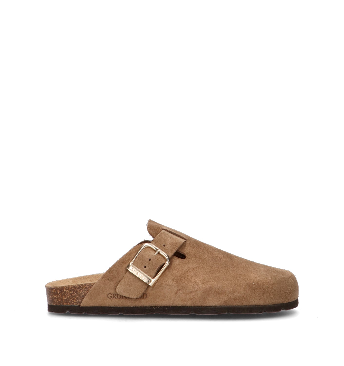 GRUNLAND Ciabatta donna marrone in suede