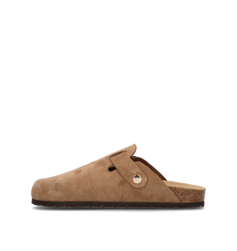 GRUNLAND Ciabatta donna marrone in suede