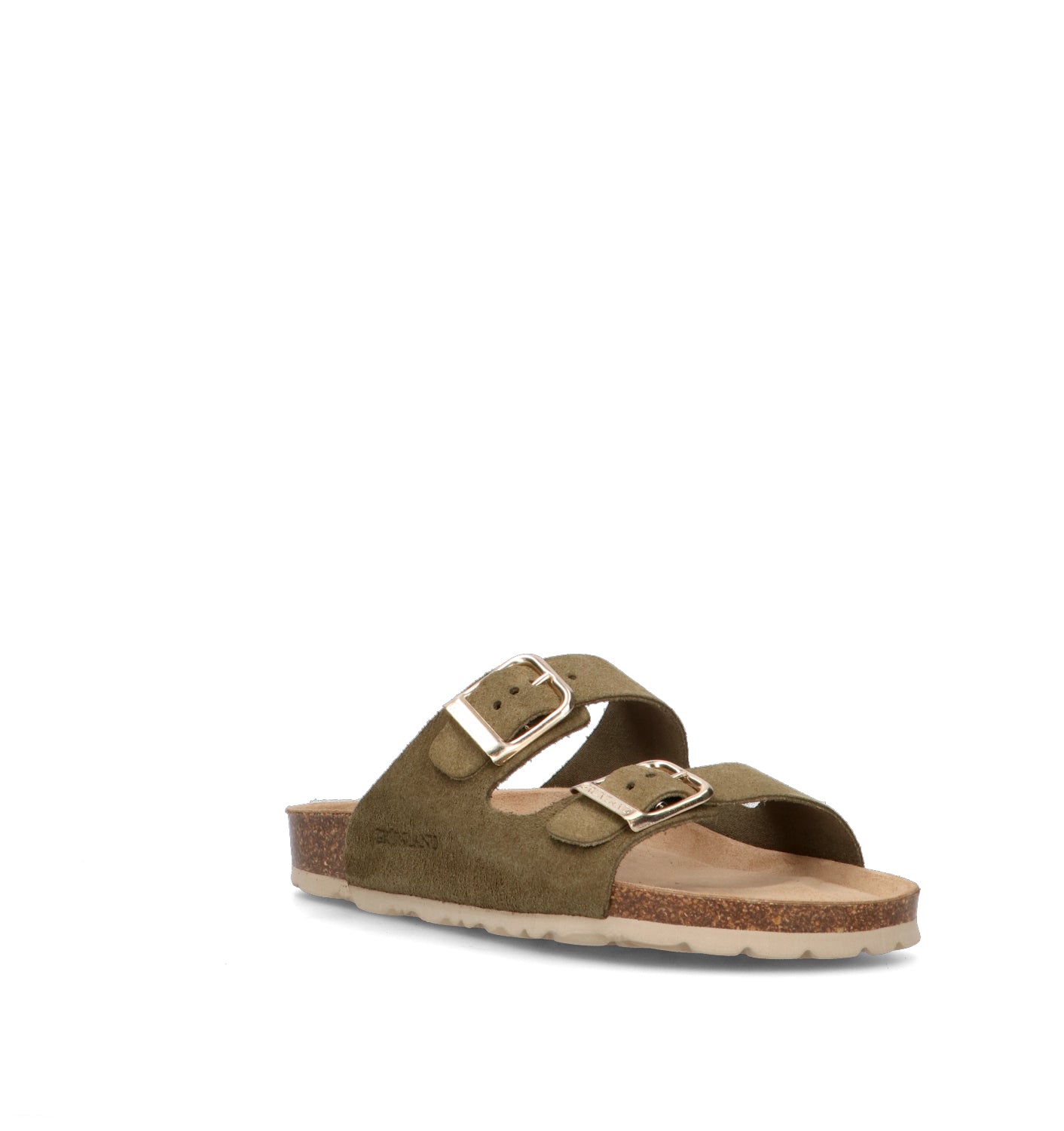 GRUNLAND Ciabatta donna oliva in suede