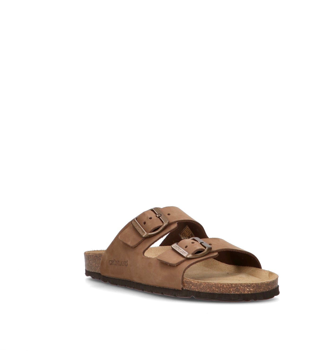 GRUNLAND Ciabatta donna marrone in nabuk