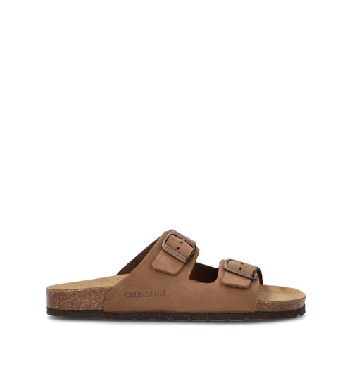 GRUNLAND Ciabatta donna marrone in nabuk