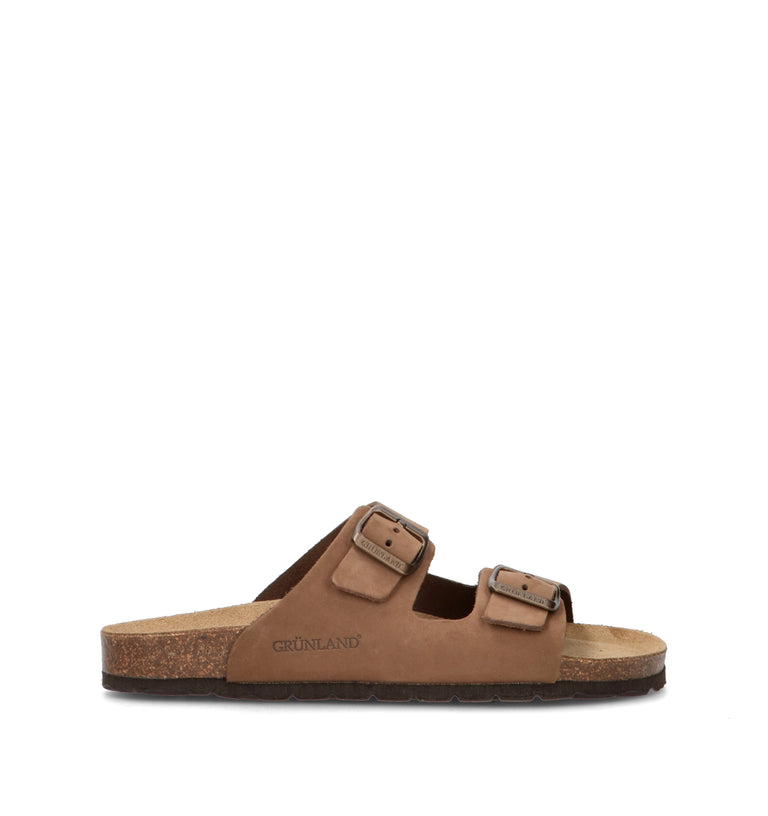 GRUNLAND Ciabatta donna marrone in nabuk