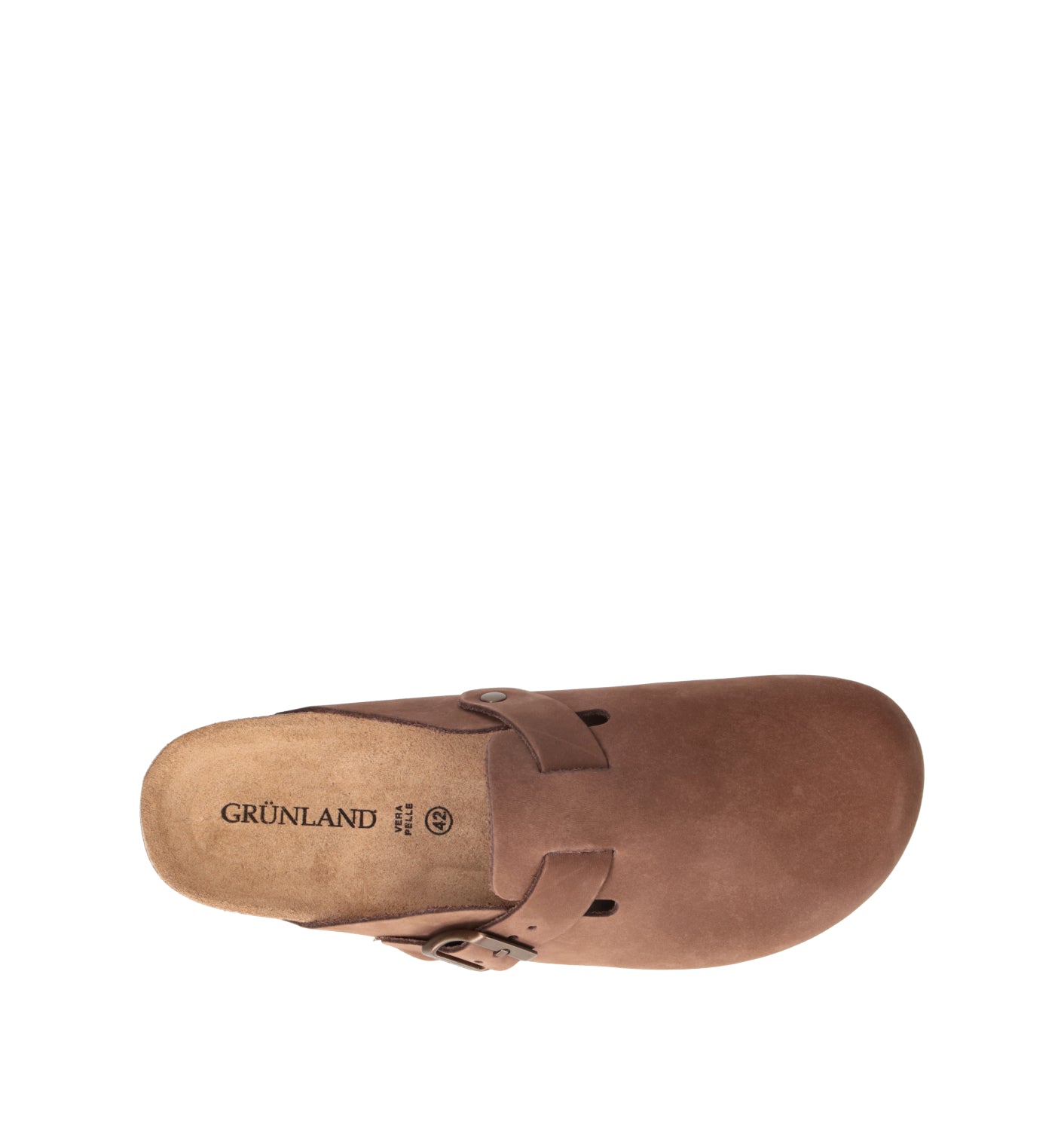 GRUNLAND Ciabatta uomo marrone in nabuk