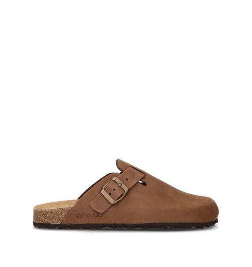 GRUNLAND Ciabatta uomo marrone in nabuk