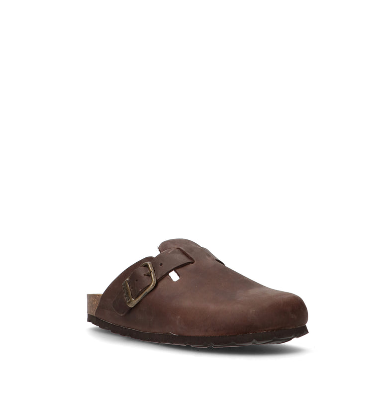 GRUNLAND Ciabatta donna marrone in pelle