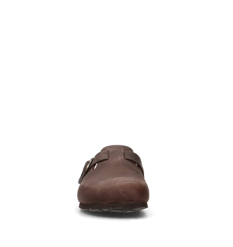 GRUNLAND Ciabatta donna marrone in pelle