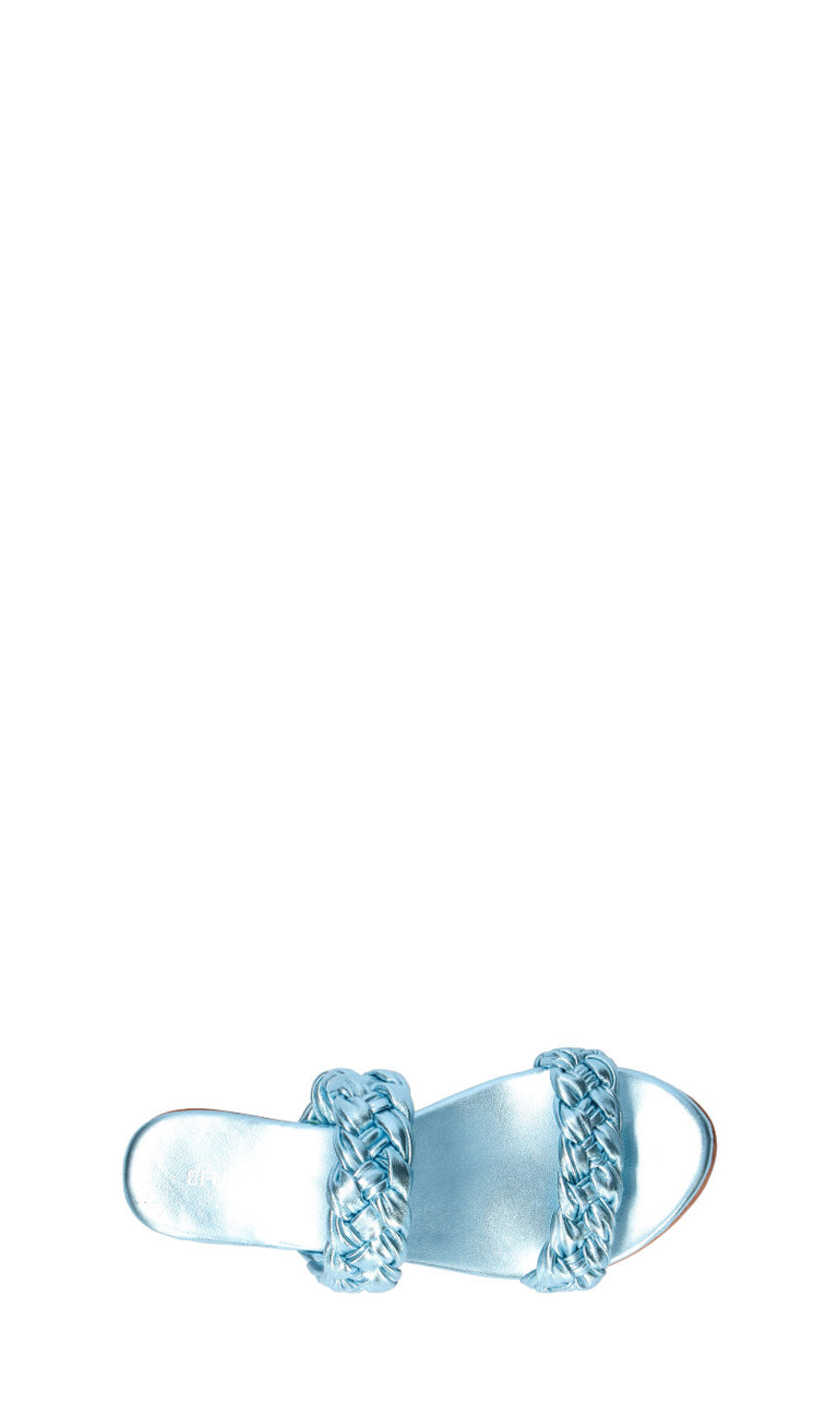 CB FUSHION Ciabatta donna azzurra in pelle