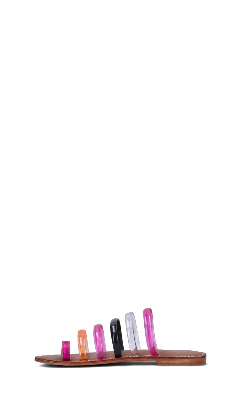 CB FUSHION Ciabatta donna rosa/arancio/nera/marrone