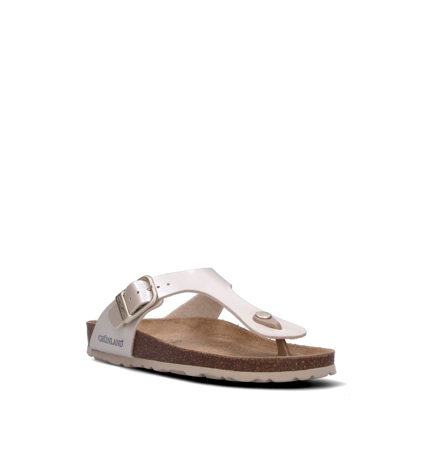 GRUNLAND Ciabatta donna platino