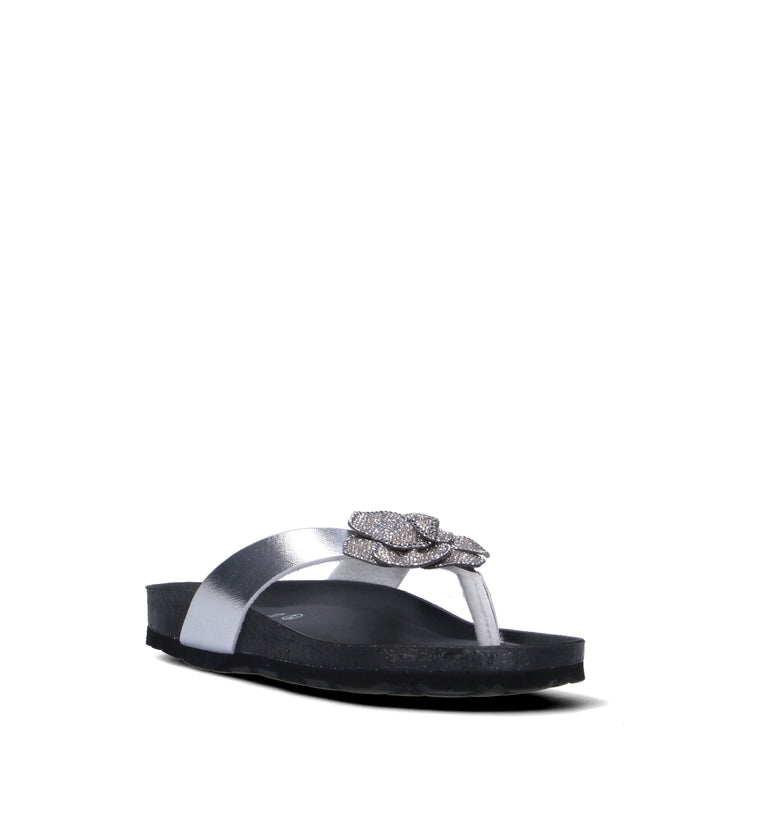 GRUNLAND Ciabatta donna argento