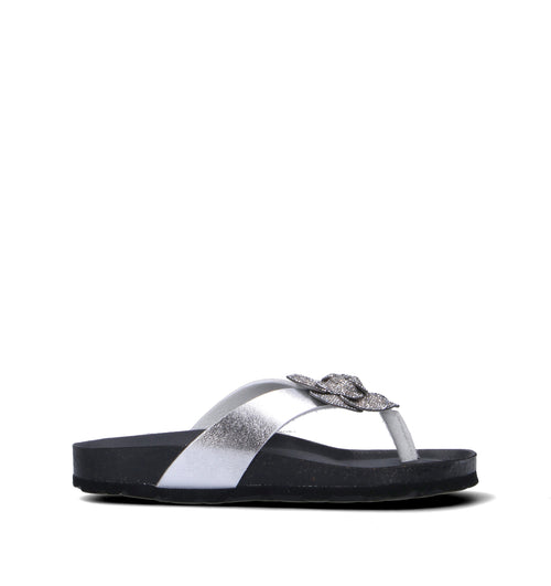 GRUNLAND Ciabatta donna argento