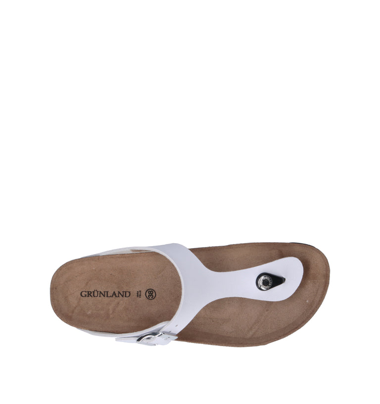 GRUNLAND Ciabatta donna bianca