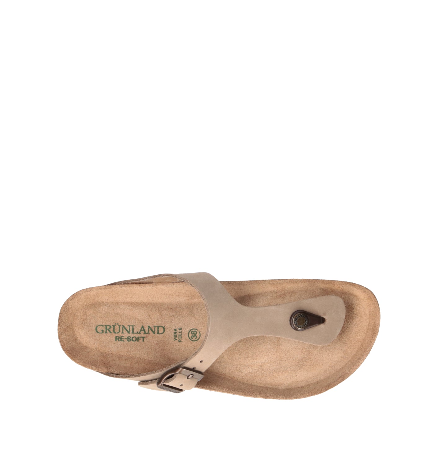 GRUNLAND Ciabatta donna khaki in nabuk
