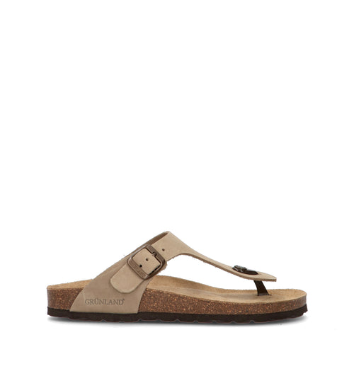 GRUNLAND Ciabatta donna khaki in nabuk