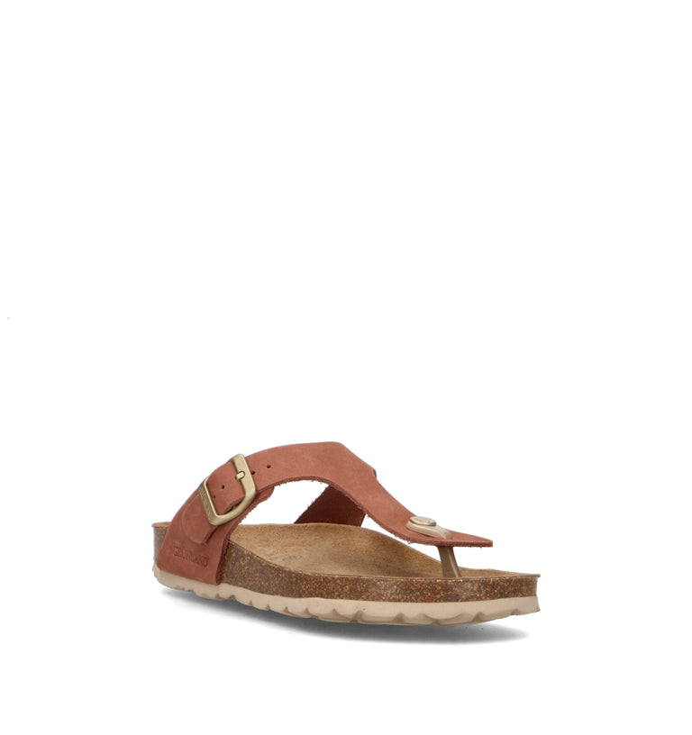 GRUNLAND Ciabatta donna rosa in nabuk