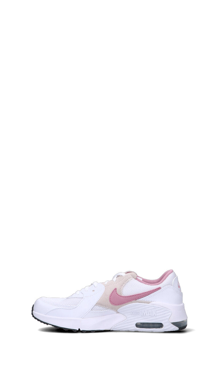 NIKE AIR MAX EXCEE (GS) Sneaker bimba bianca/rosa  in pelle
