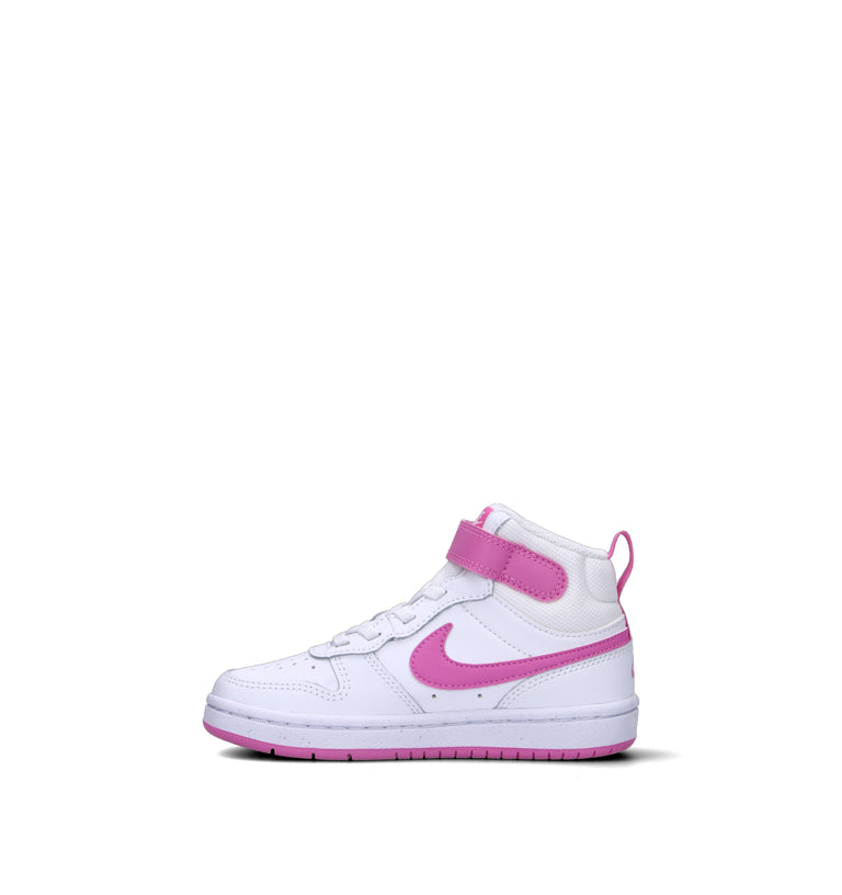 NIKE COURT  BOROUGH MID 2 (PSV) Sneaker bimba bianca/rosa