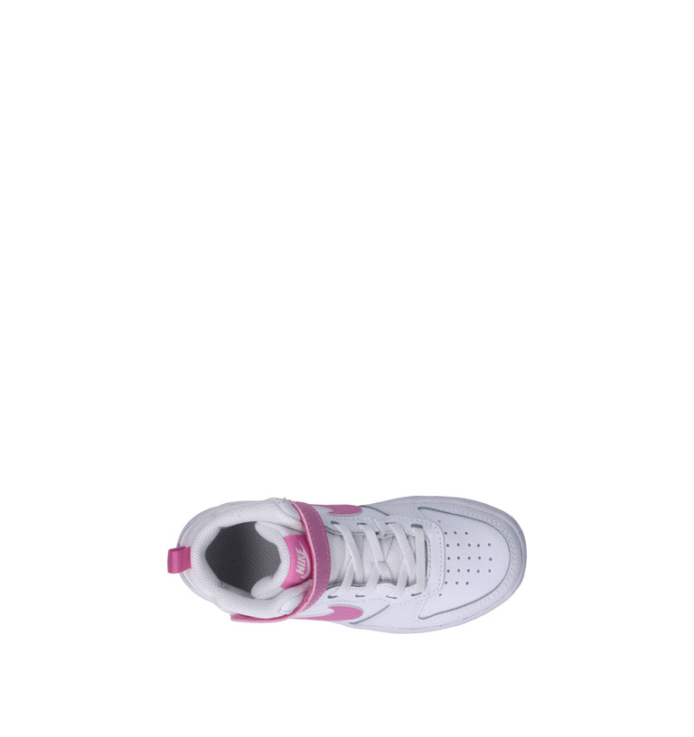 NIKE COURT  BOROUGH MID 2 (PSV) Sneaker bimba bianca/rosa