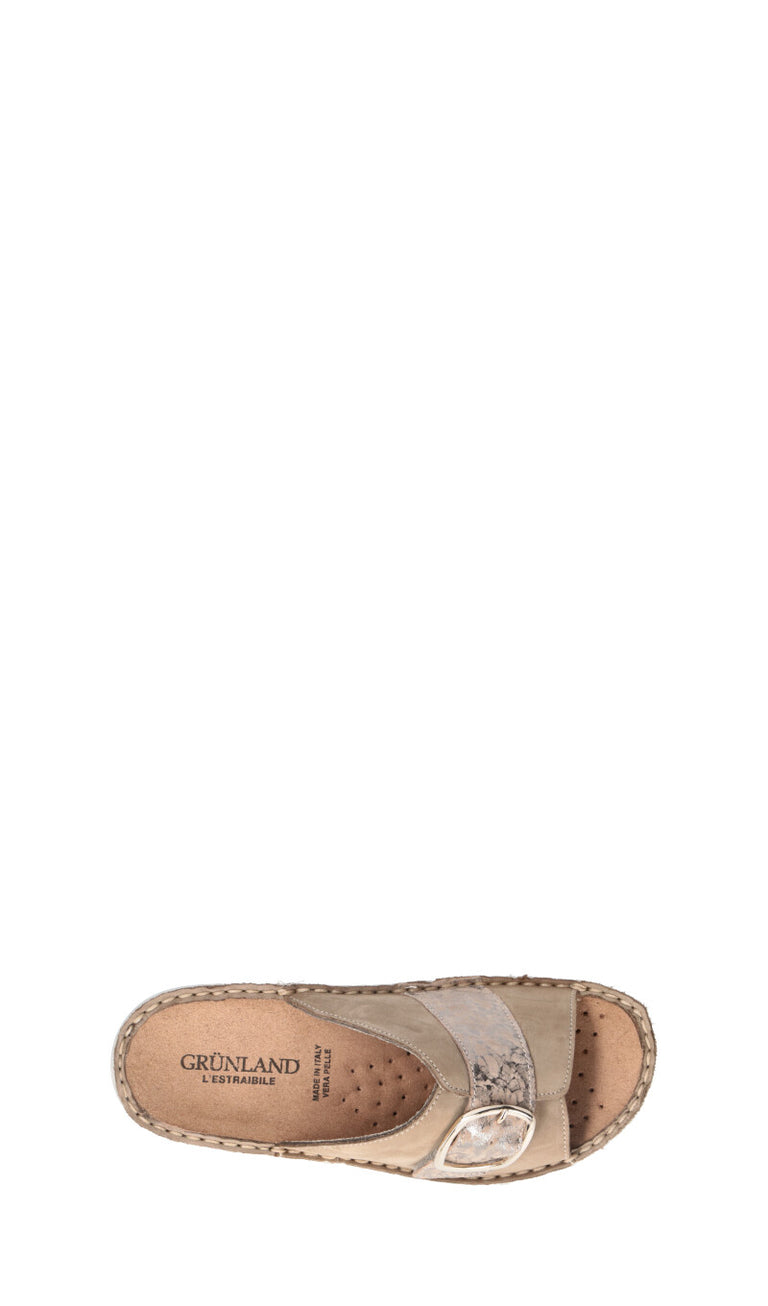GRUNLAND Ciabatta donna beige