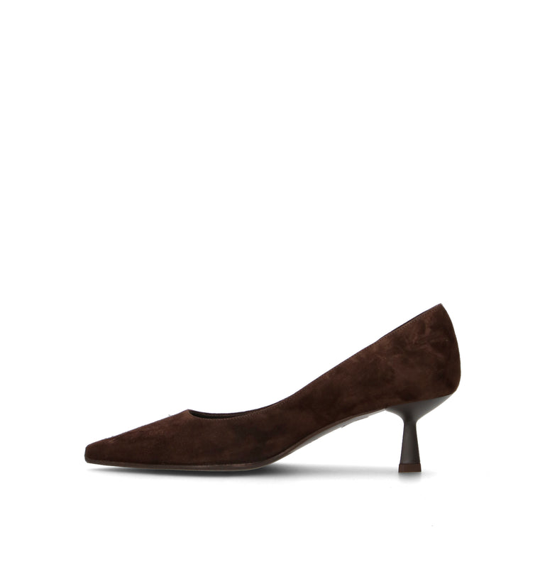 CHANTAL 1962 Décolleté donna testa di moro in suede