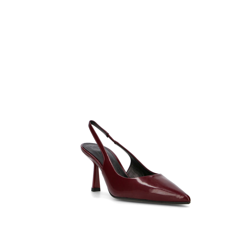 CHANTAL 1962 Slingback donna bordeaux in pelle