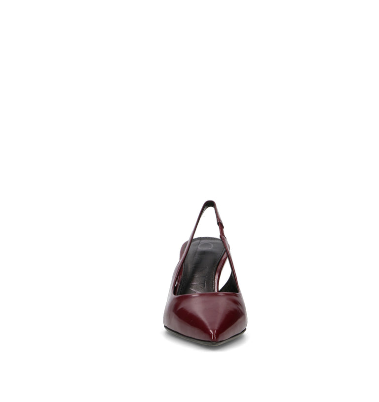 CHANTAL 1962 Slingback donna bordeaux in pelle