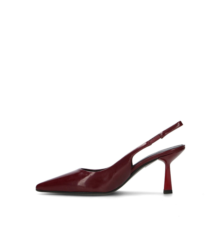 CHANTAL 1962 Slingback donna bordeaux in pelle
