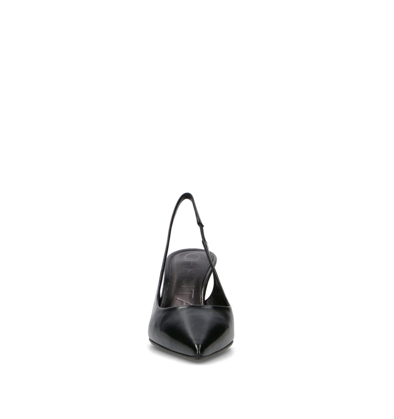 CHANTAL 1962 Slingback donna nera in pelle