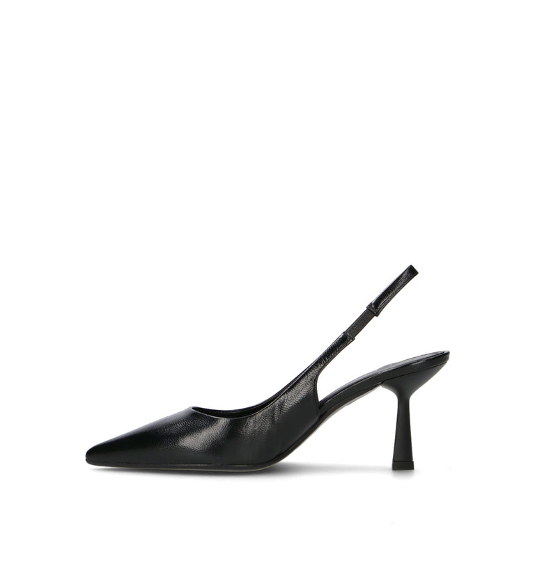 CHANTAL 1962 Slingback donna nera in pelle