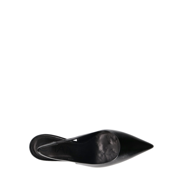 CHANTAL 1962 Slingback donna nera in pelle