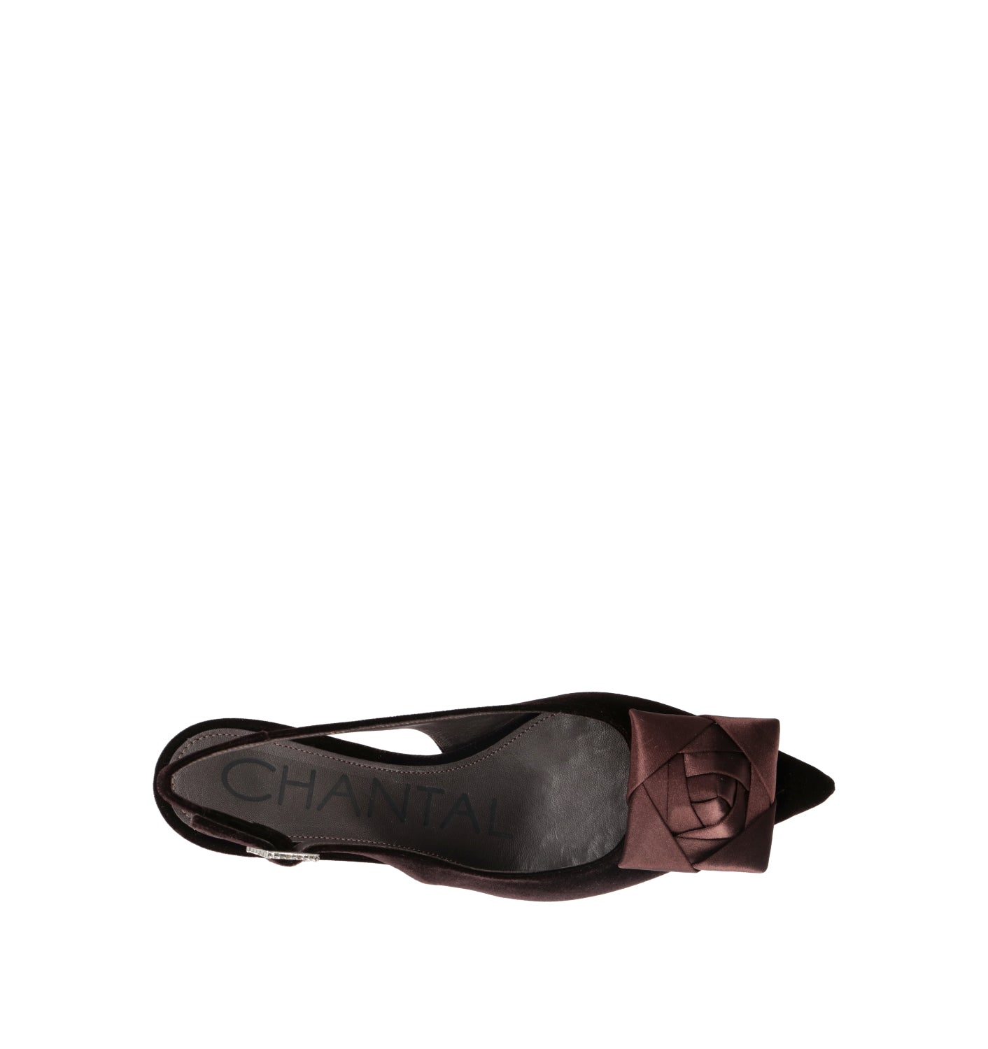 CHANTAL 1962 Slingback donna marrone in velluto
