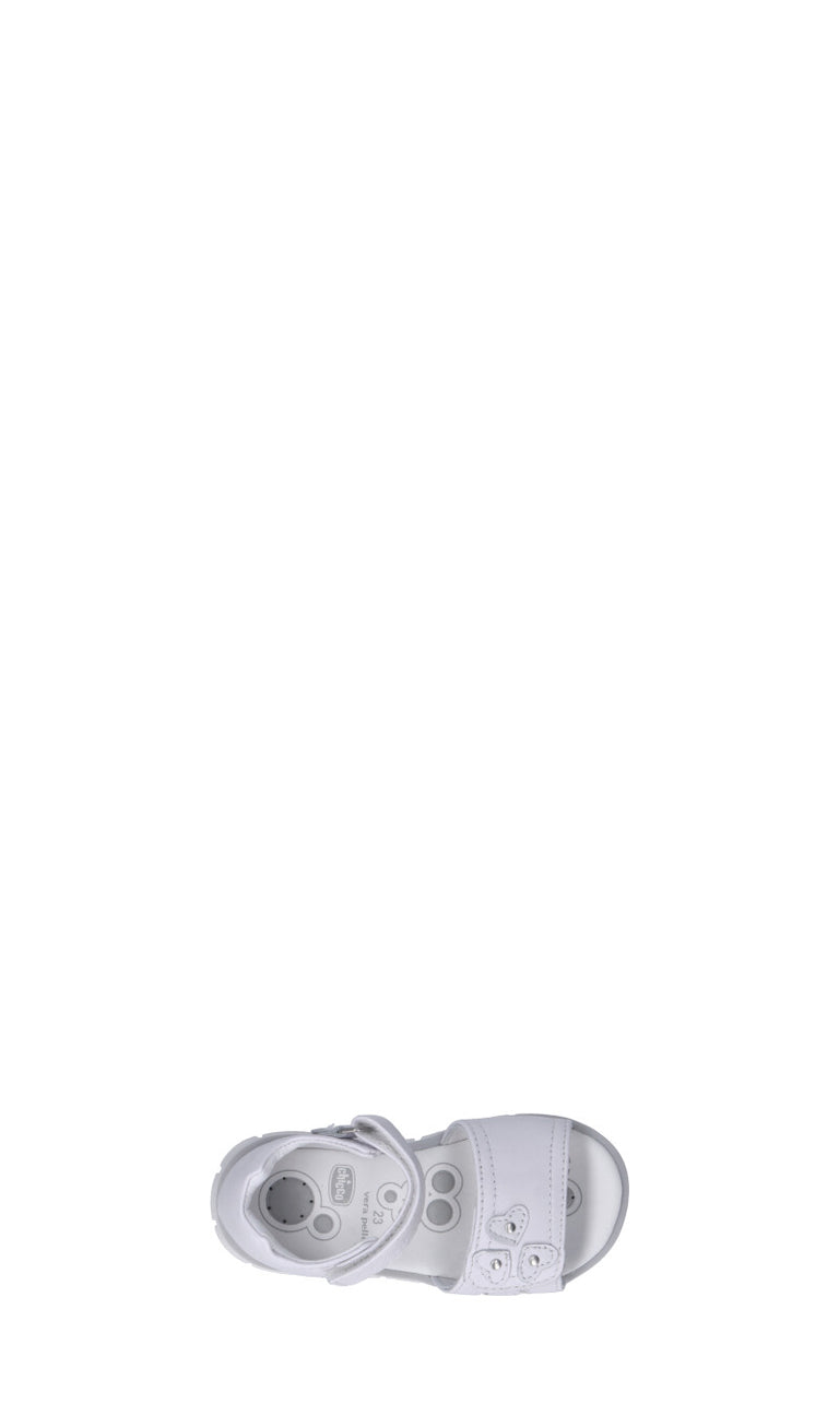 CHICCO Sandalo bimba bianco in pelle