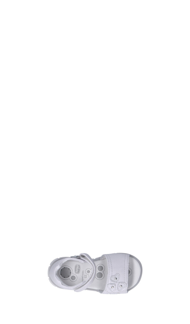 CHICCO Sandalo bimba bianco in pelle