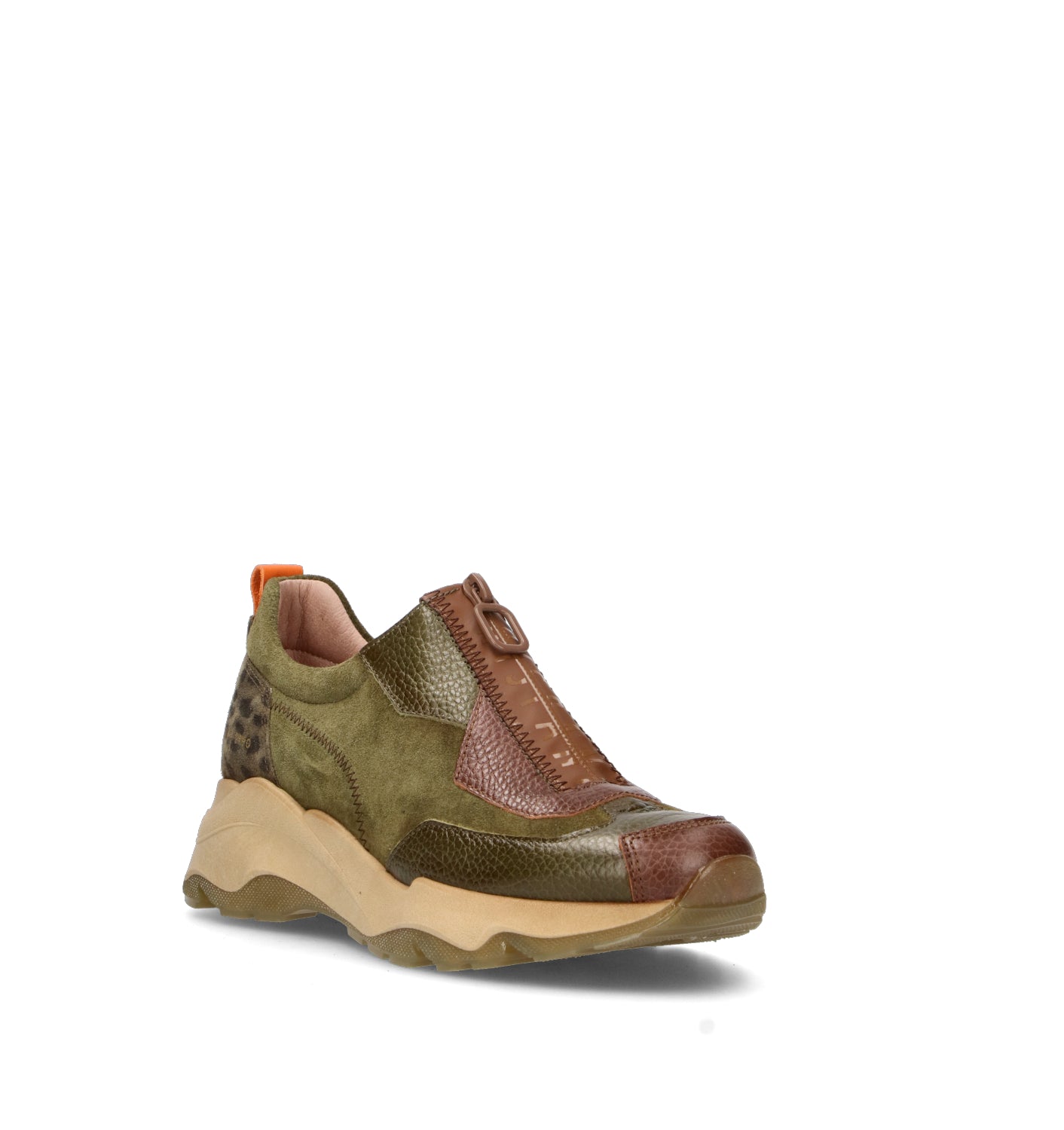 HISPANITAS Sneaker donna verde in suede