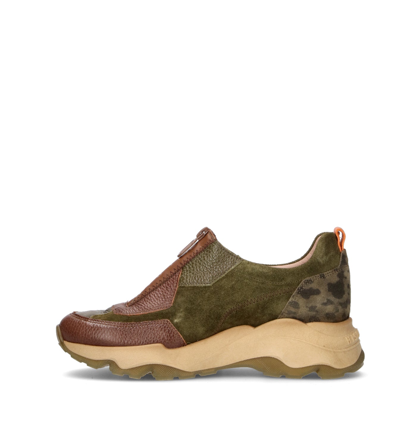 HISPANITAS Sneaker donna verde in suede