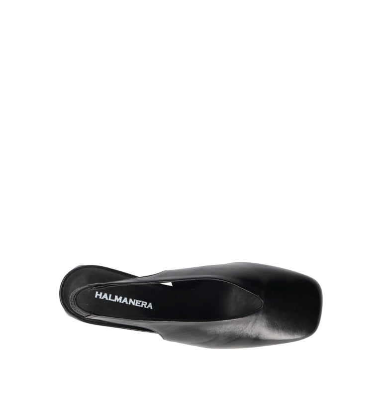 HALMANERA Slingback donna nera in pelle