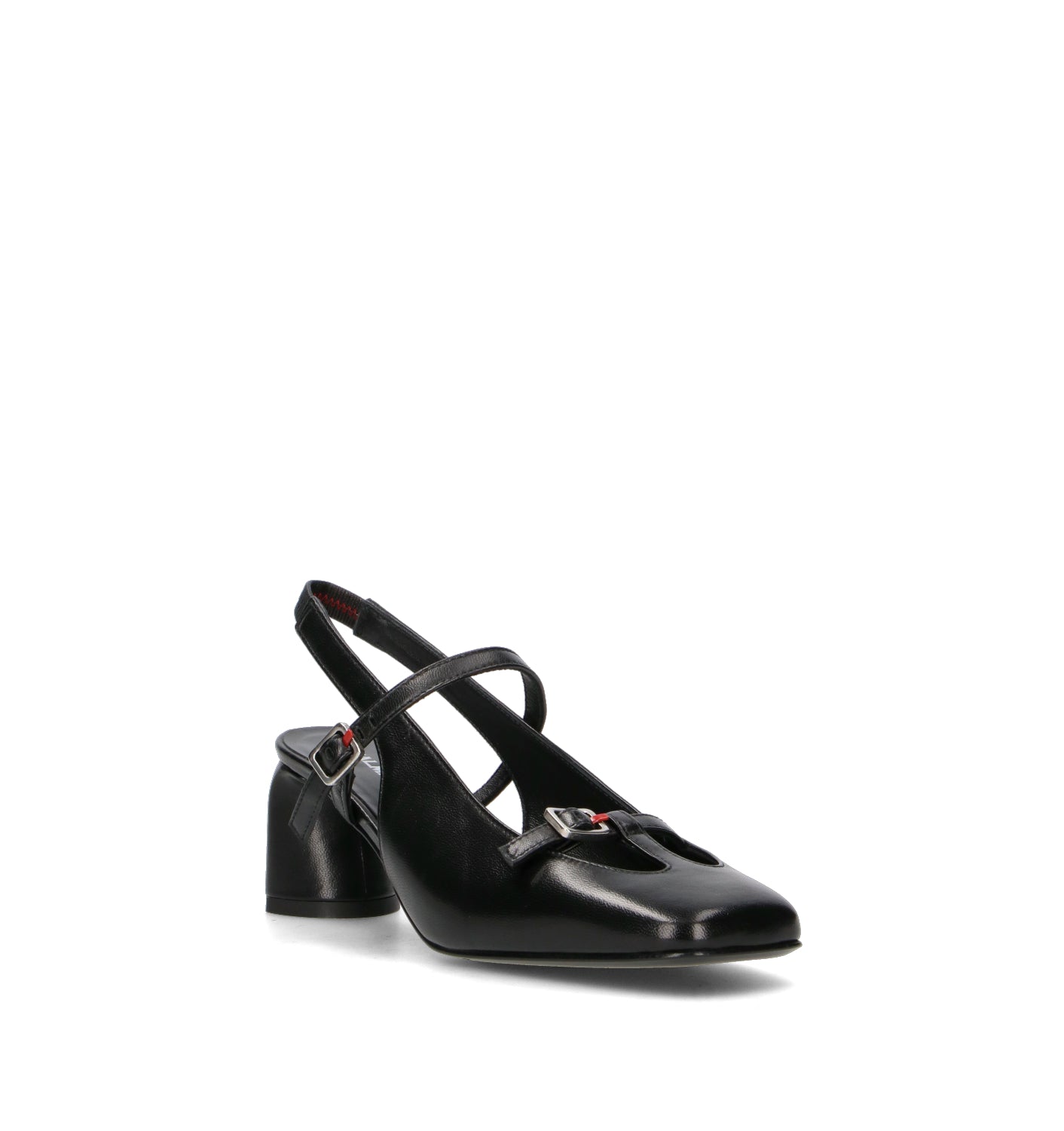 HALMANERA Slingback donna nero in pelle