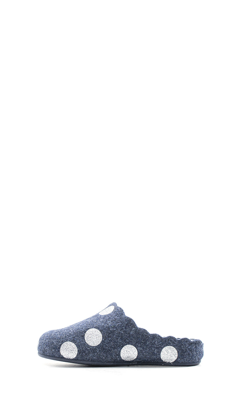 GRUNLAND Ciabatta donna blu/argento in tessuto