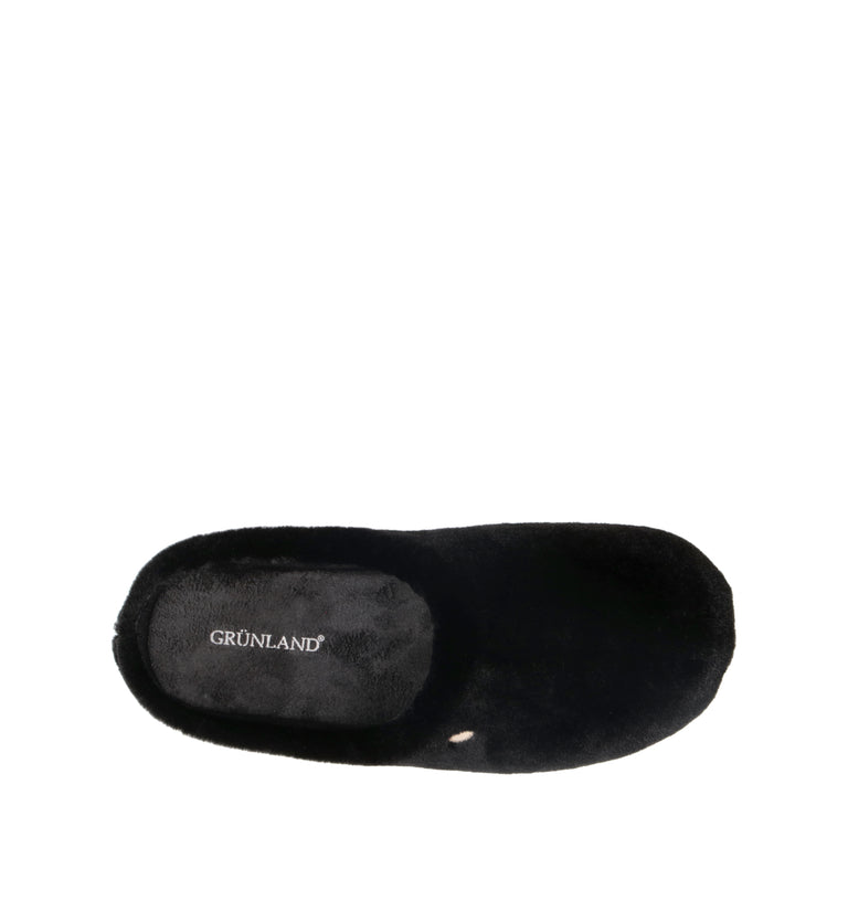 GRUNLAND Pantofola donna nera