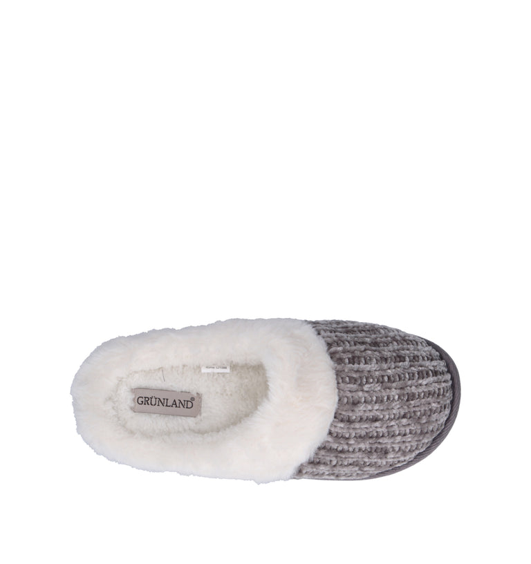GRUNLAND Pantofola donna grigia