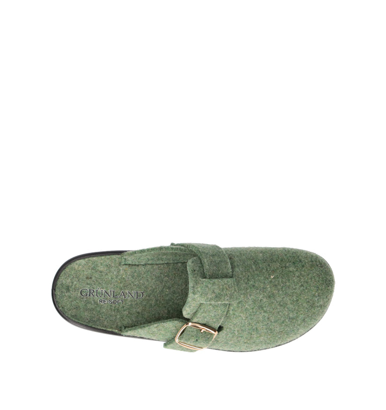 GRUNLAND Pantofola donna verde